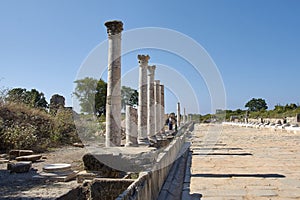 the ruins of the ancient Greek city of Side, Turkey