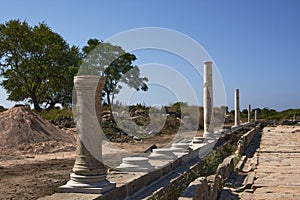 the ruins of the ancient Greek city of Side, Turkey