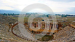 Ruins of ancient Greek-Roman amphitheatre in Myra, old name - Demre, Turkey. Myra is an antique town in Lycia where the