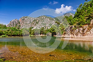 Ruins of ancient greek and roman ancient city of Olympos near Antalya Turkey photo