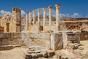 Ruins of the ancient Greek and Roman city of Paphos photo