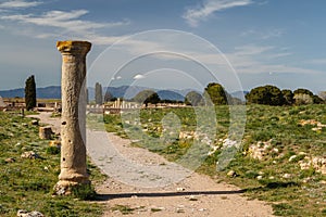 Ruins of the ancient Greek and Roman town Ampurias, near Gerona photo