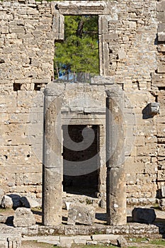 Ruins of the ancient Greek and Roman town Seleucia & x28;Pamphylia& x29;