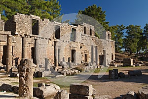 Ruins of the ancient Greek and Roman town Seleucia & x28;Pamphylia& x29;