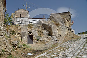 Ruins of ancient home in a little village in the south of Italy