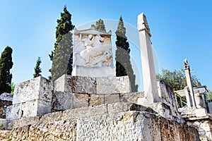 Ruins of ancient Kerameikos in Athens, Greece