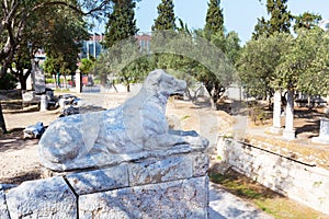 Ruins of ancient Kerameikos in Athens, Greece