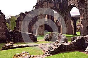 Ruins of Ancient Llanthony priory, Abergavenny, Monmouthshire, Wales, Uk