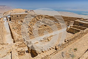Ruins of the ancient Masada fortress in Israel