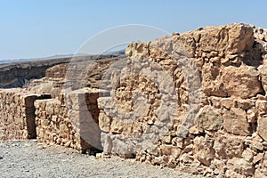 Ruins of the ancient Masada, Southern district, Israel.