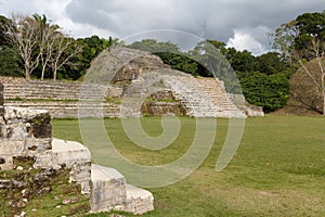 Ruins of the ancient Mayan archaeological site Altun Ha
