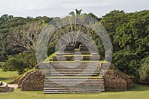 Ruins of the ancient Mayan archaeological site Altun Ha