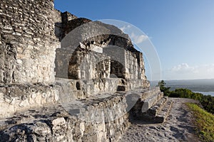 Ruins of the ancient Mayan city Yaxha photo