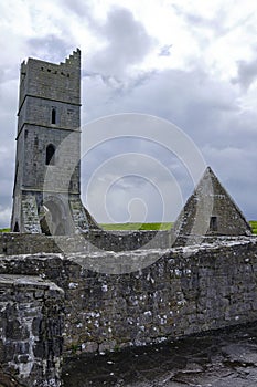 The ruins of the ancient medieval Franciscan abbey of Rosserk, on the banks of the Moy river photo
