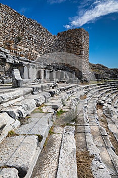 In the ruins of ancient Miletus town
