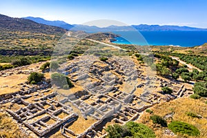 Ruins of the ancient Minoan settlement Gournia, Crete, Greece