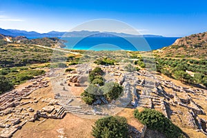 Ruins of the ancient Minoan settlement Gournia, Crete, Greece