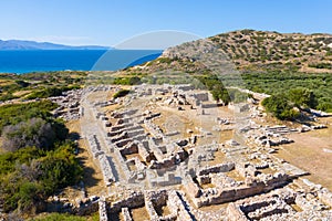 Ruins of the ancient Minoan settlement Gournia, Crete, Greece