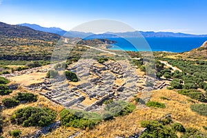 Ruins of the ancient Minoan settlement Gournia, Crete, Greece photo