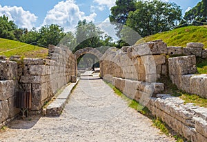 Ruins in Ancient Olympia, Elis, Greece photo