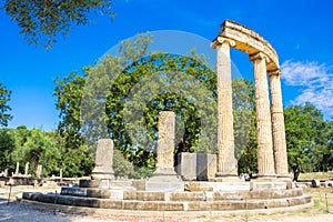 The ruins of ancient Olympia, Greece. Here takes place the touch of olympic flame.