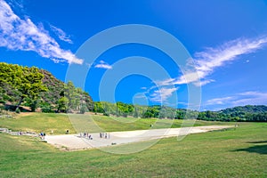 The ruins of ancient Olympia, Greece. Here takes place the touch of olympic flame.