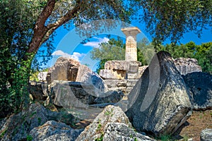 The ruins of ancient Olympia, Greece. Here takes place the touch of olympic flame.