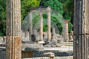 The ruins of ancient Olympia, Greece. Here takes place the touch of olympic flame.