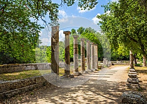 Ruins in Ancient Olympia, Peloponnes, Greece