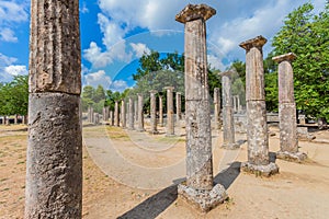 Ruins in Ancient Olympia, Peloponnes, Greece