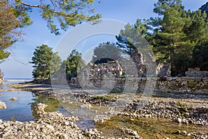 Ruins of ancient Olympos in Turkey