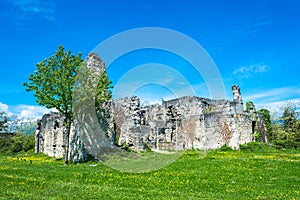 The ruins of the ancient princely Palace in the village of Lykhny, Abkhazia.