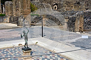 Ruins of Ancient Roman city of Pompei, Italy.