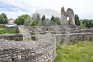 Ruins of ancient Roman Fortress Castra Martis in town of Kula, Bulgaria