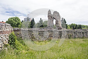 Ruins of ancient Roman Fortress Castra Martis in town of Kula, Bulgaria