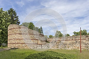 Ruins of ancient Roman Fortress Castra Martis in town of Kula, Bulgaria