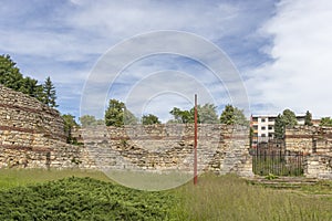 Ruins of ancient Roman Fortress Castra Martis in town of Kula, Bulgaria