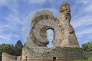 Ruins of ancient Roman Fortress Castra Martis in town of Kula, Bulgaria