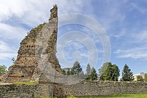 Ruins of ancient Roman Fortress Castra Martis in town of Kula, Bulgaria