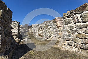 Ruins of Ancient Roman fortress The Trajan`s Gate, Sofia Region, Bulgaria