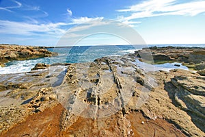 Ruins of ancient roman harbour