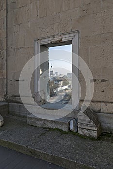 Ruins of Ancient Roman theater of Philippopolis in city of Plovdiv, Bulgaria