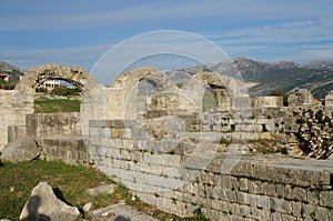 Ruins of ancient roman town Salona near Split