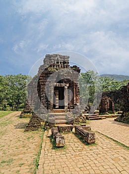 Ruins of the ancient Shaiva Hindu temple at My Son sanctuary in central Vietnam.