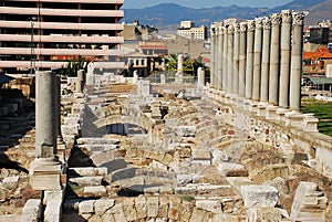 Ruins of Ancient Smyrna in Izmir city, Turkey