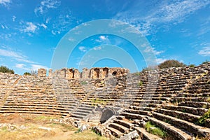 Ruins of ancient stadium in Aphrodisias, Turkey.