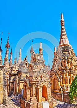 The ruins of ancient stupas, Kakku, Myanmar