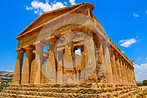 Ruins of ancient temple in Agrigento, Sicily