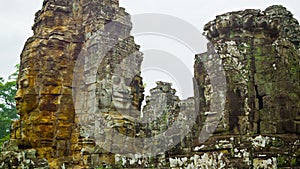 Ruins of the ancient temple complex of Bayon. Angkor Thom, Cambodia