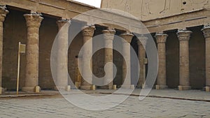 The ruins of the ancient temple of Horus in Edfu, Egypt